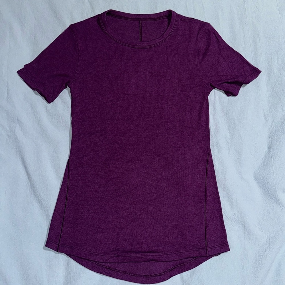 Lululemon Hold Tight Short-Sleeve Shirt, Dramatic Magenta Size 4